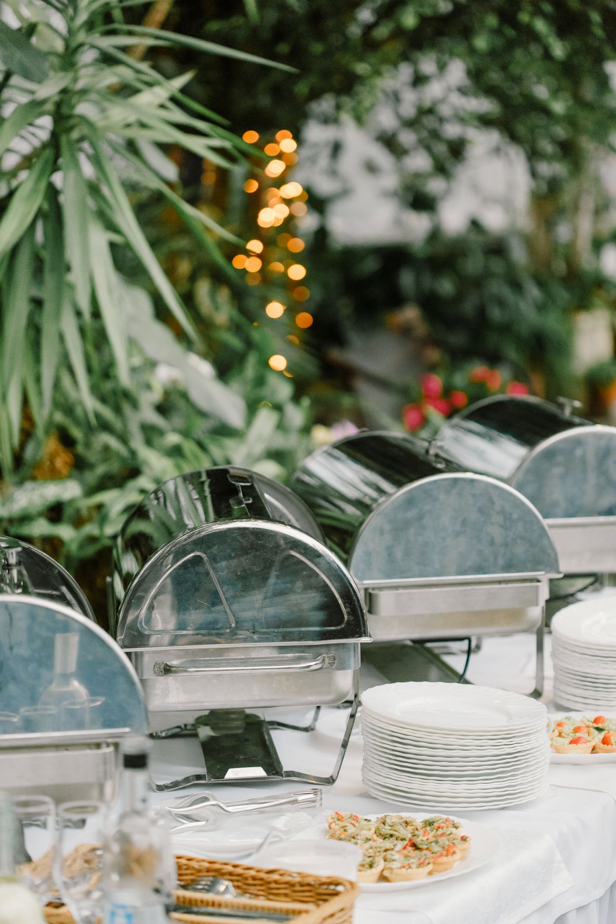 Professional catering buffet setup