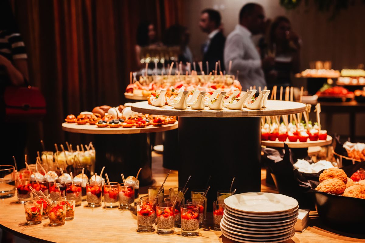 Gourmet appetizers at event